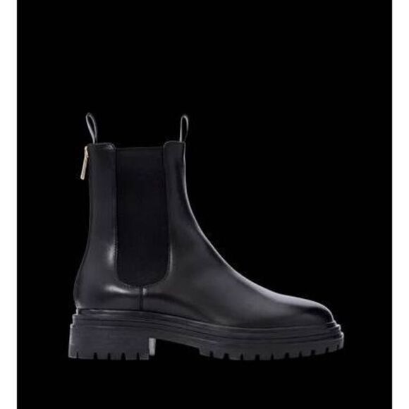 BARED FOOTWEAR PELTOPS CHELSEA BOOTS BLACK LEATHER WOMENS EU 34 US 4 4.5 NEW - Picture 2 of 8